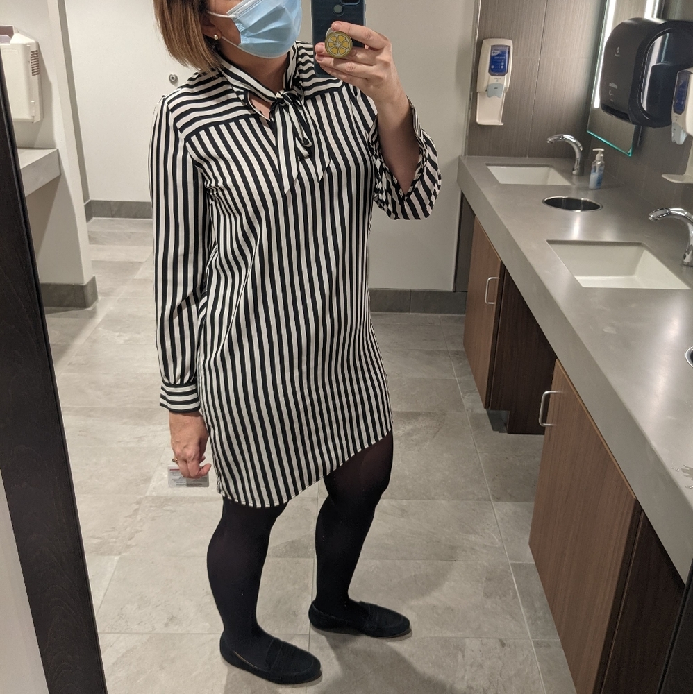 Loft Tie Neck Dress